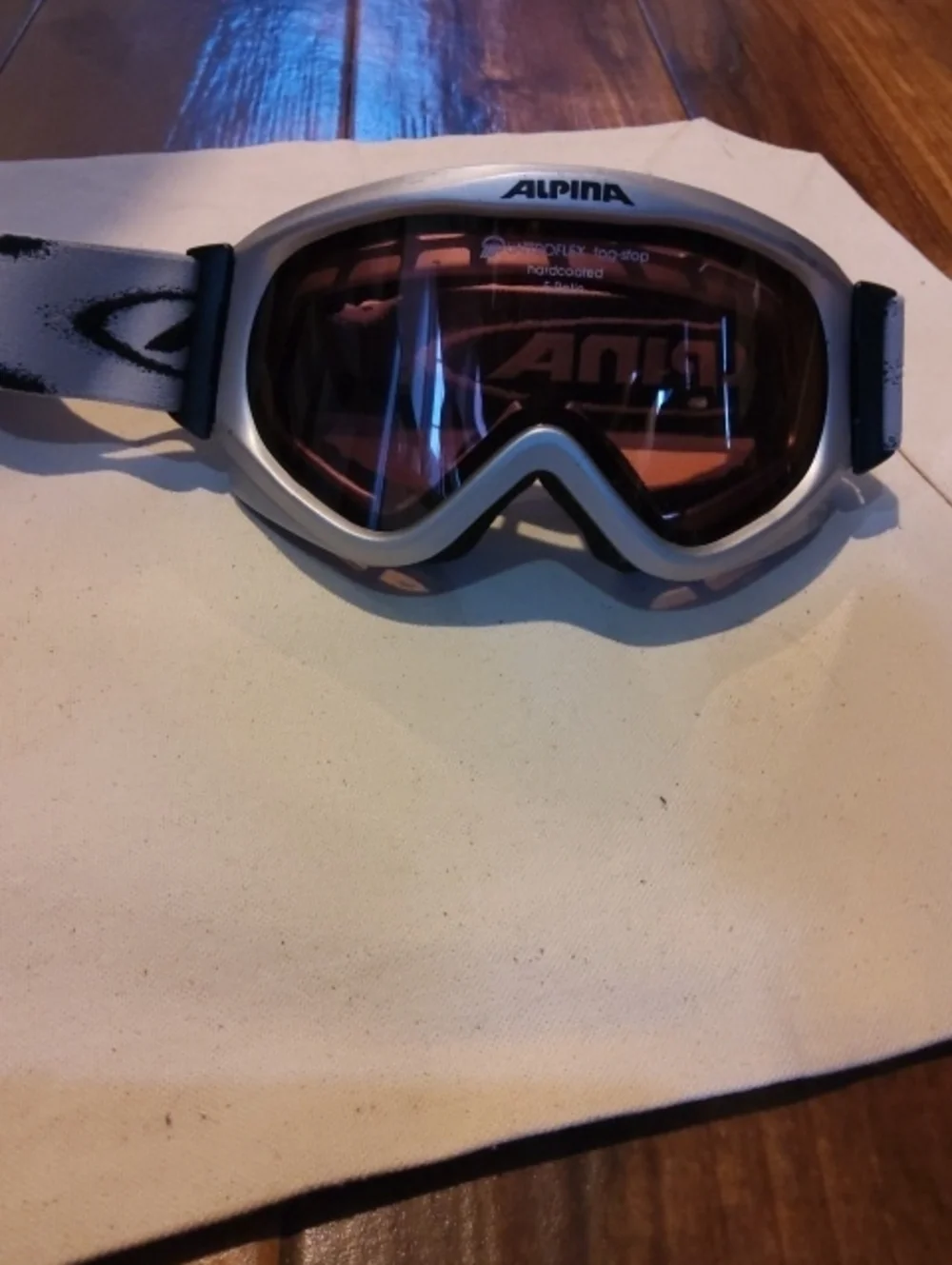 ALPINA Uattroflex Fog-stop Hardcoated E-Rotic Silver Snow Sports Goggles